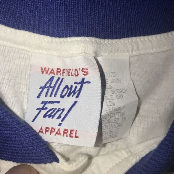 Vtg SEATTLE SEAHAWKS Shirt Polo SOFT Cotton NFL Logo All Out Fan 90s Mens XL - Picture 2 of 5